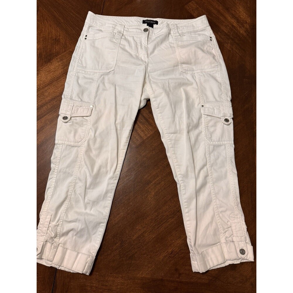 White House Black Market White  Crop Pants Women's Size 8